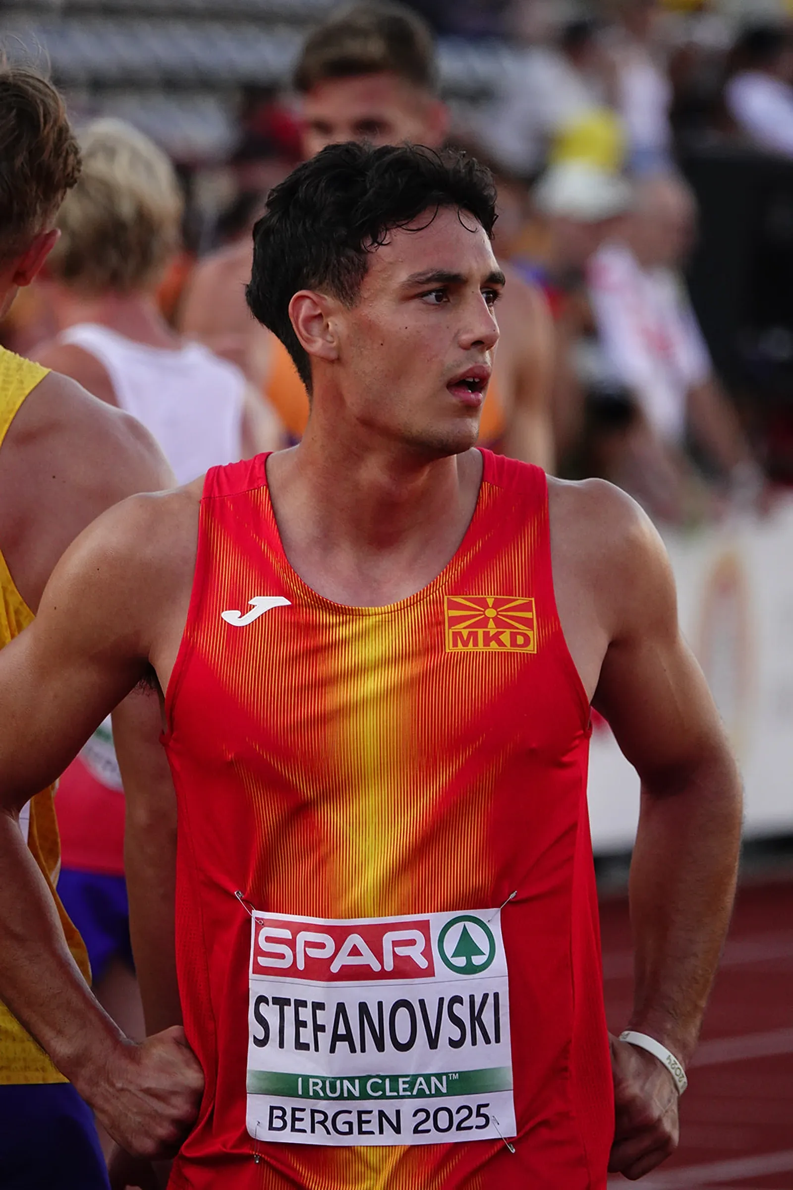 Ognen Stefanovski competing at the European U23 Championships in Bergen